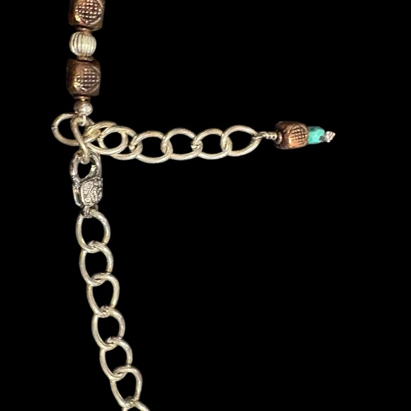 Artisan Statement Necklace Turquoise Pendant Southwestern Boho - Picture 5 of 5